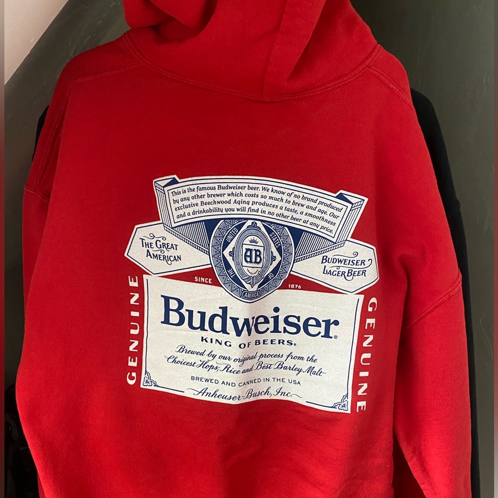 *BUDWEISER* AUTHENTIC Logo Sweatshirt. Size L Mens.